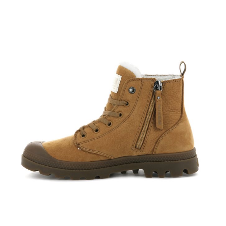 Dámské Boty Palladium Pampa Hi Zip WL Hnědé | CZ DPJ-64Q